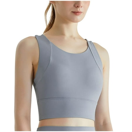 pstuiky Push up Bras for Women  Women s Sports Bra Fitness Running Shockproof Yoga Tank Top No Steel Ring Comfort Sports Bra Wireless Bra Underwear Flash Deals