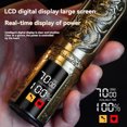 thumbnail image 4 of Tijeras de ajuste profesional de 3 velocidades, recortador de barba con pantalla LED, cabezal de cuchillo de aleación USB, accesorios de batería de litio, 4 of 5