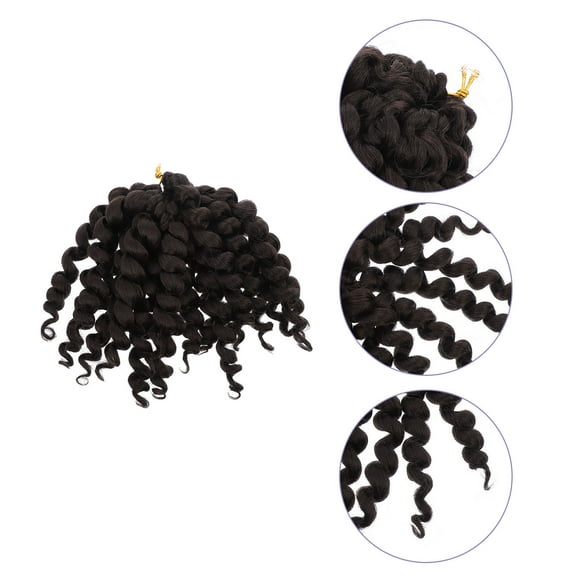 GOOHOCHY Curly Braiding Hair 4Pcs 10.2x5.1in Black for Girls Fashion Trend