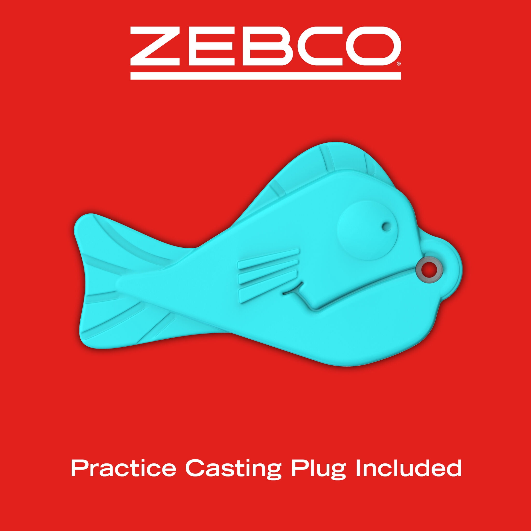 Zebco Splash Jr. Spinning Reel and Fishing Rod Combo, 4-Foot Fishing Pole, Blue