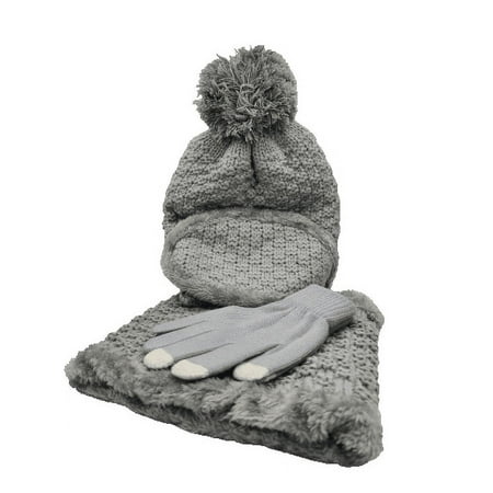 Women's 4pc Hat, Facemask, Neck Warmer & Glove Set