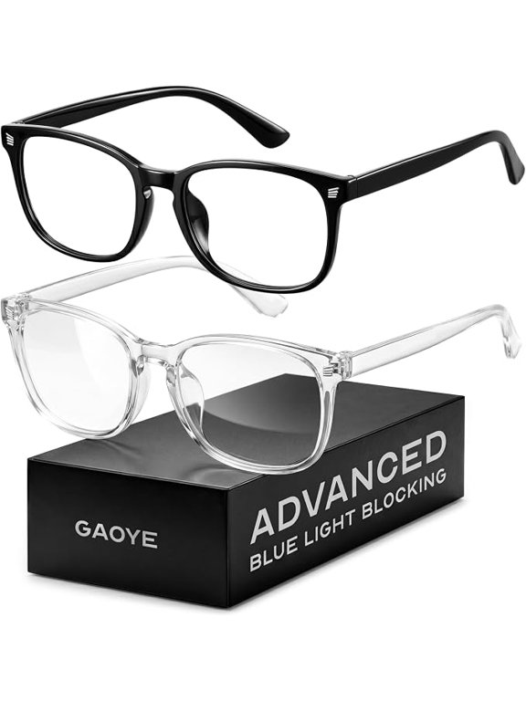 Blue Light Blocking Glasses | Anti UV Ray, For Computers & Gaming, Square Frame, Eyewear for Men and Women