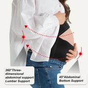 Vocoste Pregnancy Belly Band Breathable Belly Support Brace Pregnancy Support Belt for Abdomen Black Large 1 Set