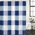 thumbnail image 3 of Navy Blue Plaid Waterproof Fabric Shower Curtain,Spring Farmhouse Buffalo Checkered Waterproof Fabric Shower Curtain for Bathroom Curtains Bathtubs Hotel Shower Curtains with 12 Hooks Standard 66x72, 3 of 8