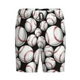 thumbnail image 3 of Picia Cute Baseball Pajama Shorts for Men, Men's Pajama Bottoms, Sleepwear,Short Pajama Pants-Medium, 3 of 9