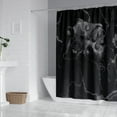 thumbnail image 2 of Black Marble Game Shower Curtain Kids Boys Gaming Bath Curtain with 12 Hooks Modern Gamer Bathroom Decor Teens Gamepad Shower Curtain Set for Stalls Bathtubs 72" Wx72 L Waterproof, 2 of 4