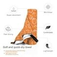 thumbnail image 3 of YFYANG Adult Microfiber Portable Travel Towel, Orange Fruit Texture Quick Dry Towel with Hiking Buckle PVC Pouch, 16" x 31.5", 3 of 6