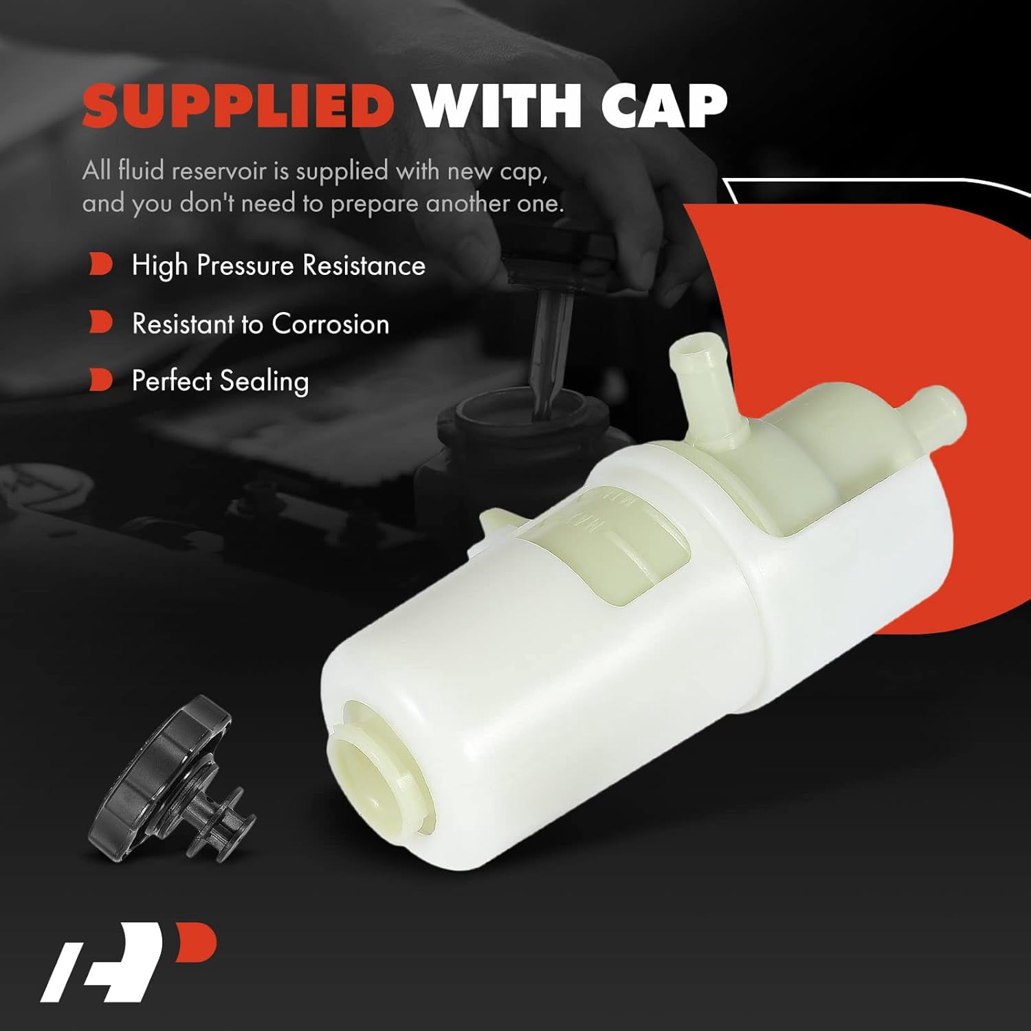 A-Premium Power Steering Reservoir/Tank with Cap Compatible with Ram 2500 2019-2021, 3500 2019-2021, 4500 2019-2020, 5500 2019-2020, 6.4L 6.7L, Replaces 68395974AA