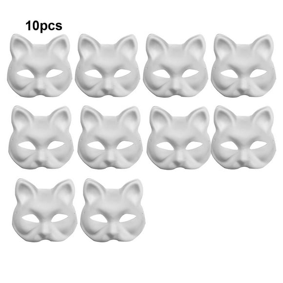Becaristey 10pcs DIY Cat Mask For Masquerade Party Pleasure Widely Used Masquerade Masks