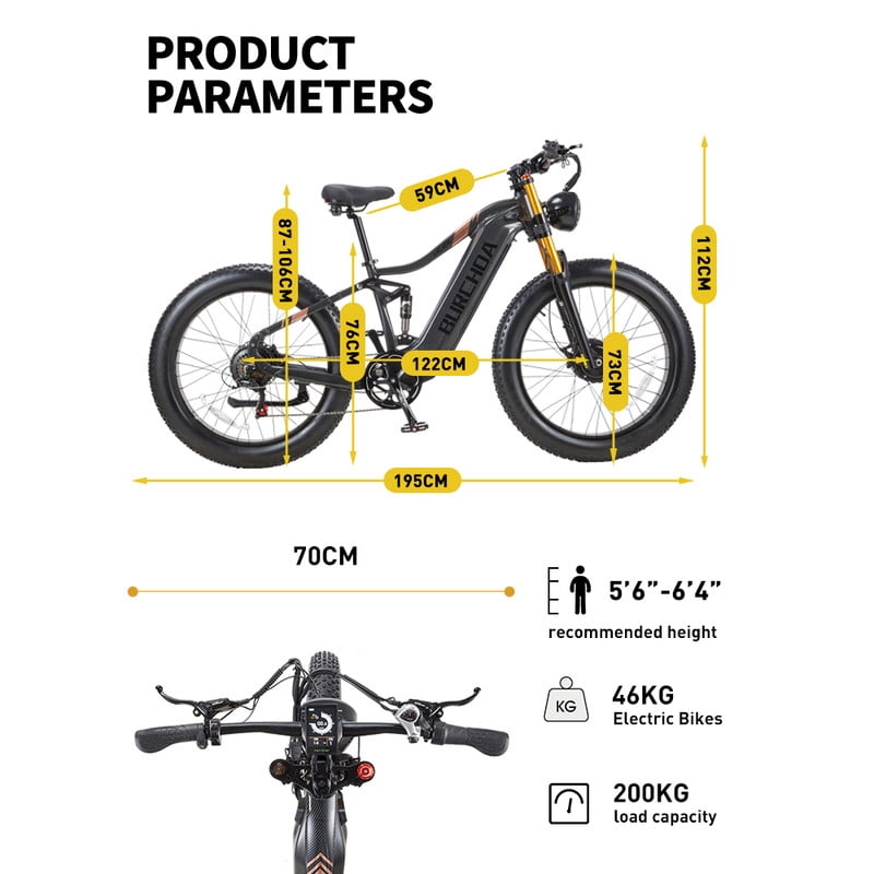 Dual Motors AWD 2000W Electric Bike for Adult 26'', UL2849 48V 30AH Removable Battery E-mountain bike 4.0 Fat Tire up to 35MPH&120Miles Long Range Off-road Ebike Beach Dual Hydraulic&Brakes E-Bicycle