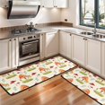 thumbnail image 3 of Kitchen Rugs Sets Of 2,Orange Mushroom Grass Light Pattern Anti Fatigue Kitchen Mat Rugs Non Slip Washable,Decorative Kitchen Floor Mats for Kitchen,Sink,Laundry,17"x47"+17"x47", 3 of 5