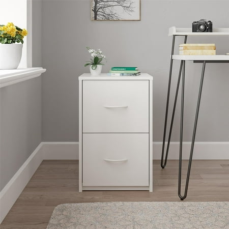 Ameriwood Home Canal 2 Drawer File Cabinet, White