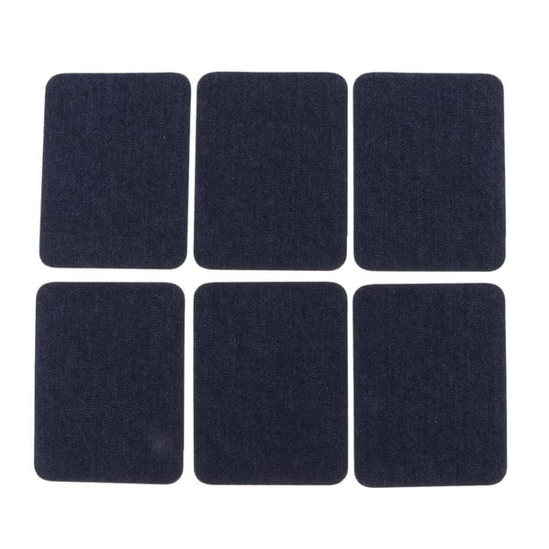 6x material, parches de tela kit de reparación de plancha rectángulo, parches termoadhesivos, termoadhesivos Azul profundo