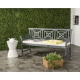 thumbnail image 2 of Safavieh Del Mar Outdoor Modern 3 Seat Garden Bench with Cushion, 2 of 6
