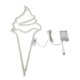thumbnail image 4 of Letrero de neón LED con diseño de helado grande, ideal para decoración de pared, regalo o fiesta. blanco rosa, 4 of 9