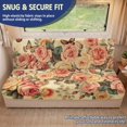 thumbnail image 2 of Chririnla Stretch RV Jackknife Sofa Bed Slipcovers Suitable for Camper Motorhome Folding Sofa, Elastic Fit Cover for RV Jackknife Futon, Vintage Rose Butterfly, 2 of 7