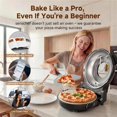 thumbnail image 4 of 12 Inch CrustyBake Electric Pizza Oven – 800°F Indoor Countertop Cooker, Dual Heat Control, 5-Min Pizzeria Pizza, Tools & Recipe Book Included, Ceramic Stone for Crispy Crust, 4 of 8
