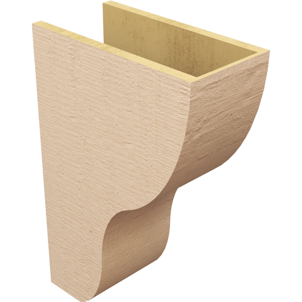 9"W x 18"D x 27"H Classic Greensboro Rough Cedar Woodgrain TimberThane Corbel, Primed Tan
