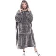 thumbnail image 1 of Wearable Blanket Sweatshirt, Thick Flannel Blanket With Sleeves And Giant Pocket_Gift, 1 of 4