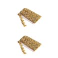 thumbnail image 4 of Bewildely 13m x 35mm lentejuelas encaje metálico borde adornos cinta tela DIY costura rosered 2piezas oro 13m, 4 of 6