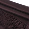 thumbnail image 5 of TZ Promise Women Coffee Brown Pashmina Shawl and Wrap Soft Solid Color Scarf with Fringes, 5 of 5