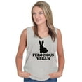 thumbnail image 4 of Ferocious Vegan Herbivore Bunny Tank Top T Shirts Men Women Brisco Brands S, 4 of 6