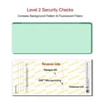 thumbnail image 3 of Zapco High-Security Check Paper, Green w Complex Background Pattern, 8-1/2" x 11", Microperfed with 3-Up Checks, 12 Security Features - PACK OF 250 SHEETS, 3 of 3