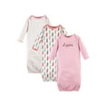 thumbnail image 2 of Touched by Nature Baby Girl Organic Cotton Long-Sleeve Gowns 3pk, Feathers, 0-6 Months, 2 of 2