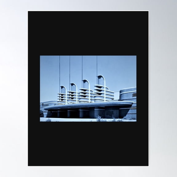 Art Deco, Pan-Pacific Auditorium, Los Angeles, 1930S Architecture Poster Wall Art, Modern Wall Decor For Living Room Bedroom, 12x18 UNFRAMED