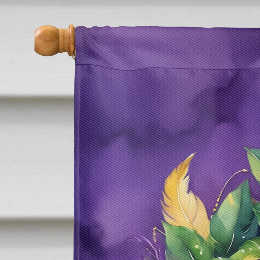 Caroline's Treasures DAC5251CHF Wreath Mardi Gras House Flag Large Porch Sleeve Pole Decorative Outside Yard Banner Artwork Wall Hanging, Polyester, House Size, Multicolor
