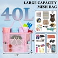 thumbnail image 4 of Mesh Beach Bag, Extra Large Beach Tote with Zipper Pocket Pool Bag for Cruise/Swim/Vacation Essentials, 4 of 8