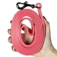 thumbnail image 3 of logical leather 6 foot dog leash - best for training - water resistant heavy full grain leather lead - pink, 3 of 7