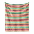 thumbnail image 1 of Fish Scale Soft Flannel Fleece Blanket, Waves with Vertical Stripy Effect and Vivid Color Composition Contemporary Tile, Cozy Plush for Indoor and Outdoor Use, 50" x 60", Multicolor, by Ambesonne, 1 of 6
