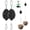 2Pcs- Black, variant on Heavy Duty Retractable Plant Hangers, Adjustable Pull-Down Pulleys with 63" Stainless Steel Rope, Double Hooks for Hanging Plants, Bird Feeders, Planters & Pots, Indoor & Outdoor Use