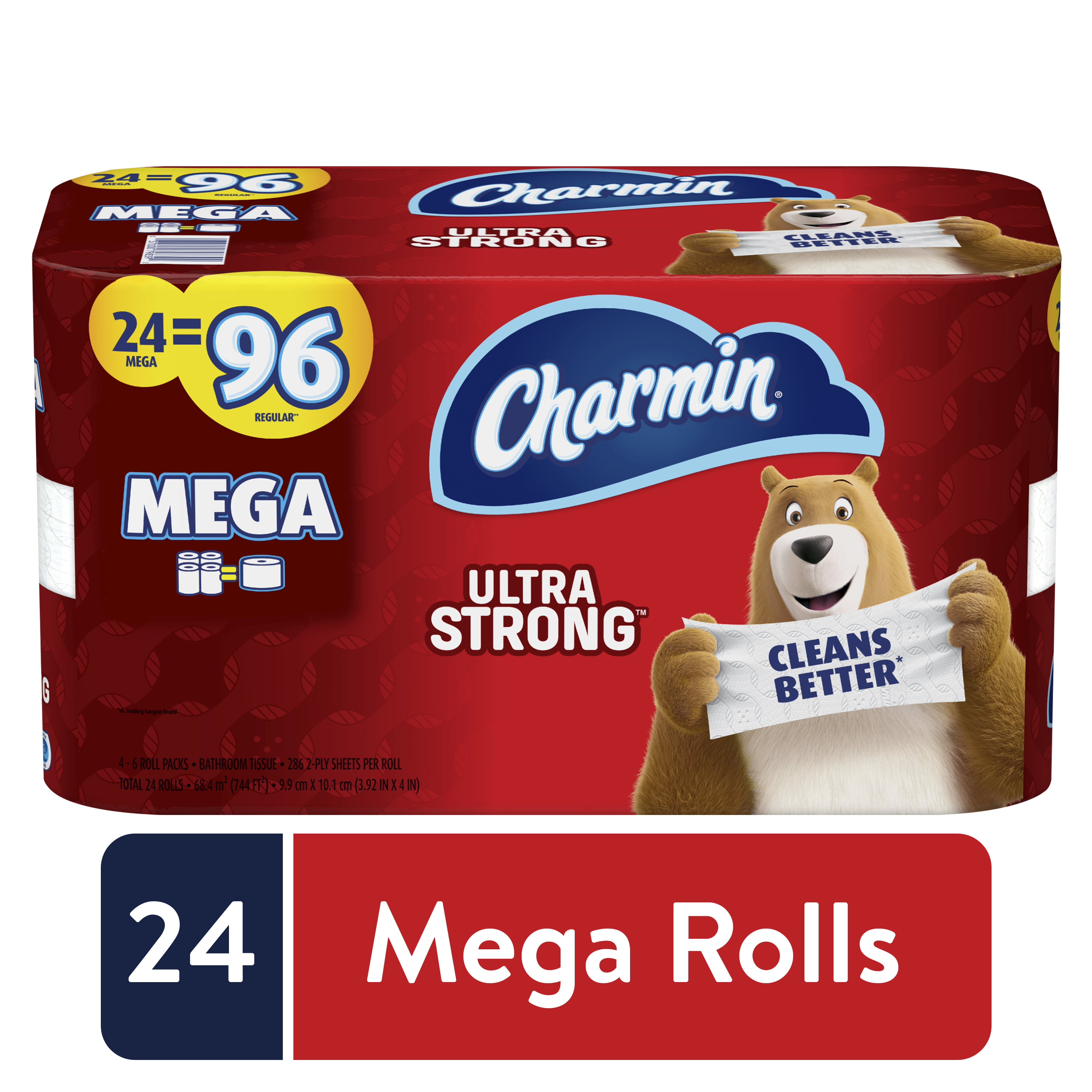 Charmin Ultra Strong Toilet Paper 24 Mega Rolls 6864 Sheets