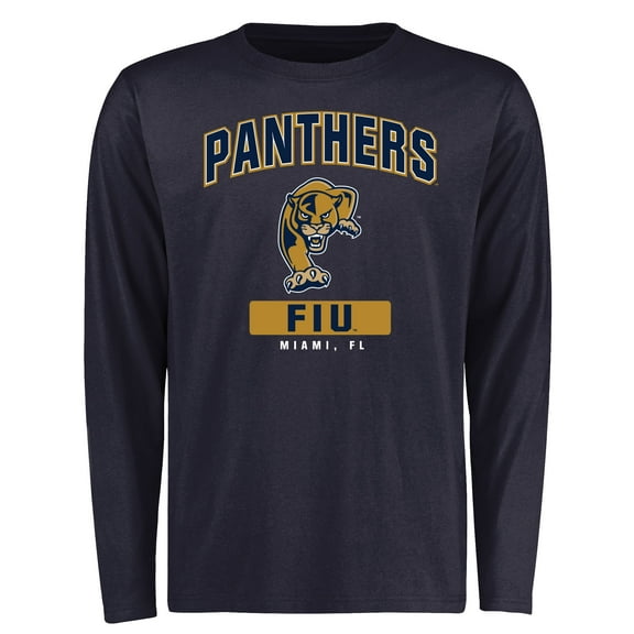 Men's Navy FIU Panthers Campus Icon Long Sleeve T-Shirt
