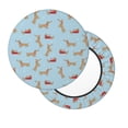 thumbnail image 2 of Easygdp Dachshund Dog Print Easy To Install Bar Stool Covers&Stool Covers Round&Elastic Stool Cover, Barstool Covers,Washable&Bottom With Elastic Edge-14 inch, 2 of 7