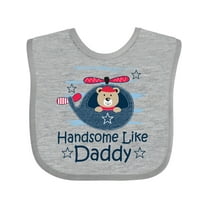 Inktastic Handsome Like Daddy for Boy Boys Baby Bib