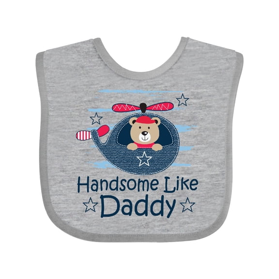 Inktastic Handsome Like Daddy for Boy Boys Baby Bib