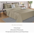 thumbnail image 3 of King Sheets Set Thread Count Sateen Weave Pc Long Staple Cotton Hotel Luxury Deep Pocket King Bed Sheets, 3 of 9