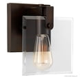 thumbnail image 7 of Urban Ambiance Luxury Mid-Century Modern Bath Fixture, Size: 8-3/8"H x 7"W, with Luxe Style Elements, Olde Bronze Finish and Clear Shade, UHP2454, 7 of 7