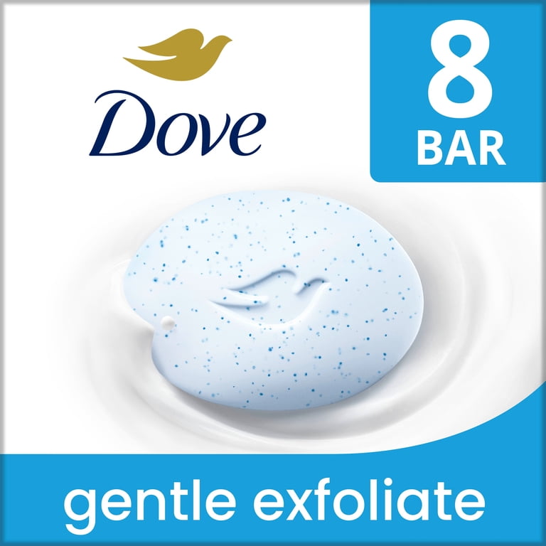Dove Gentle Exfoliating Beauty Bar Soap, 8 Pack, 3.75 oz photo 2