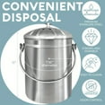 thumbnail image 2 of Countertop Compost Bin Kitchen | 1.3 Gallon | Odorless Bin with Carbon Filters | Indoor Compost Bin with Lid | Stainless Steel Kitchen Composter for Food Scraps & Waste Recycling, 2 of 7