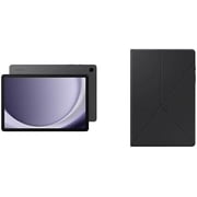 SAMSUNG Galaxy Tab A9+ 64GB 11'' Android Tablet + Galaxy Tab A9+ Book Cover (Blue), Upgraded Chipset, Multi Window Display, Slim, Light, Durable Design, Graphite + Mazepoly Accessories