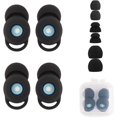thumbnail image 1 of Bouchons d'Oreilles, Bouchons d'Oreilles Réutilisables, Travail, Protection Auditive, Bouchon d'Oreille, Niveau de Verrouillage 30 DB avec Boîtes de Rangement 2 Pcs (Noir), 1 of 8