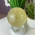 thumbnail image 2 of Yellow Calcite Sphere 4&rdquo;, 2 of 2