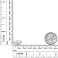 thumbnail image 3 of Gem Stone King 925 Sterling Silver and 10K Yellow Gold Morganite Peach Zirconia 3 Stone Engagement Ring for Women (2.23 Cttw, Cushion Cut 6MM and 4MM, Available in Size 5, 6, 7, 8, 9), 3 of 4
