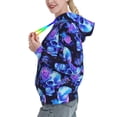 thumbnail image 2 of Lsque cool crystal Skull flower Pattern Casual Women's Hoodie,Hooded Sweatshirt with Kangaroo Pocket,Pullover Hoodie with Eye-catching Drawstrings-Large, 2 of 7