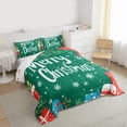 thumbnail image 3 of Manfei Happy Festival Bedding Comforter Set for Teens, Green Christmas Style Twin Comforter Sets, Snowflake Gifts Reversible Bedding Set, Super Cozy Room Decor, 2-Piece, 3 of 8