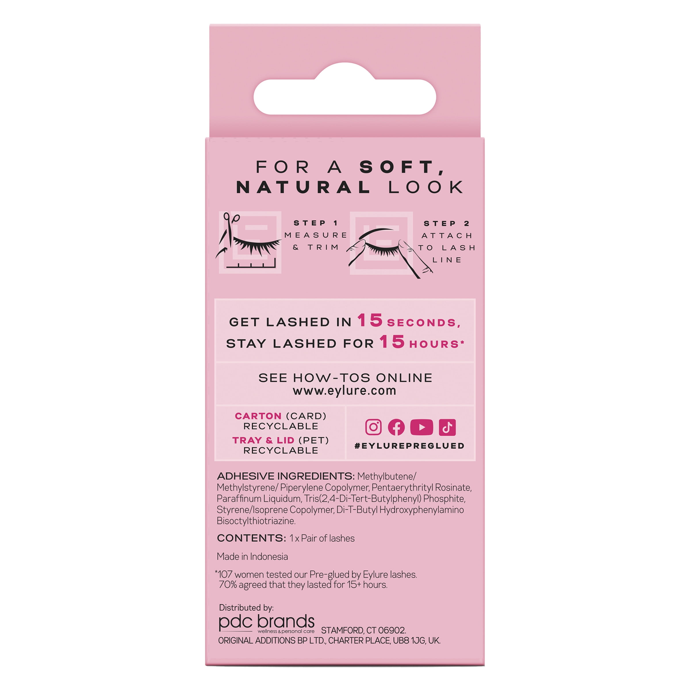 Eylure Naturals Accent No. 003 Reusable Eyelashes, 1 Pair